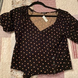 Madewell polka dot corduroy top